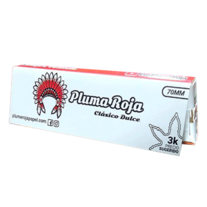 Librito Papel Pluma Roja Clásico Dulce 70 MM
