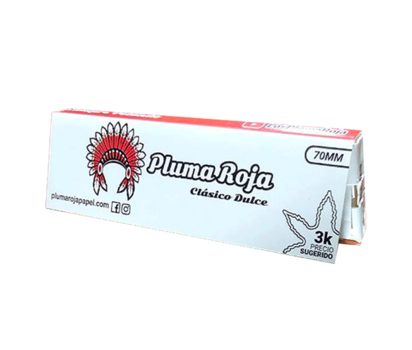 Librito Papel Pluma Roja Clásico Dulce 70 MM