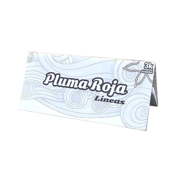 Librito Papel Pluma Roja Líneas 70 MM